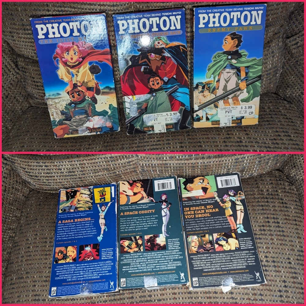 Photon  VHS tape set of three bundle